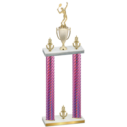 Double Pink Carbon Fiber Victory Tennis Trophy