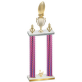 Double Pink Carbon Fiber Second Place Football Trophy