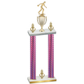 Double Pink Carbon Fiber Victory Bowling Trophy