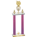 Double Pink Carbon Fiber First Place Bowling Trophy
