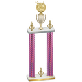 Double Pink Carbon Fiber Victory Bowling Trophy