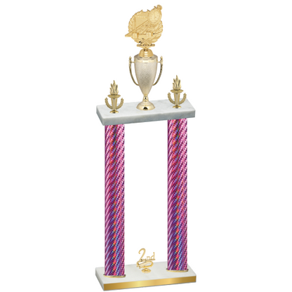 Double Pink Carbon Fiber Second Place Swimming Trophy