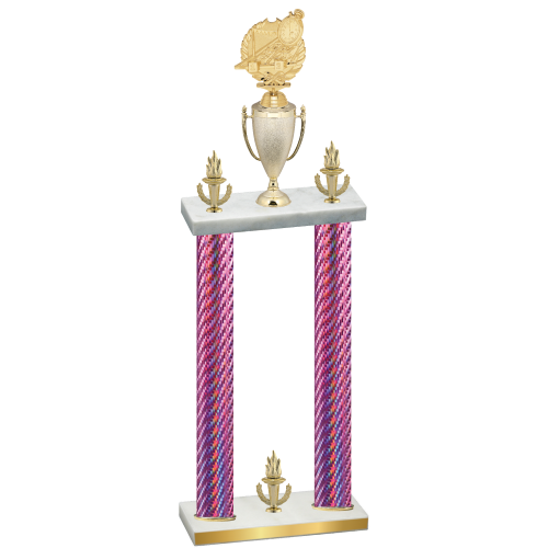 Double Pink Carbon Fiber Victory Swimming Trophy