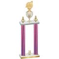 Double Pink Carbon Fiber Year Swimming Trophy