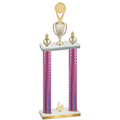 Double Pink Carbon Fiber Fourth Place Insert Trophy