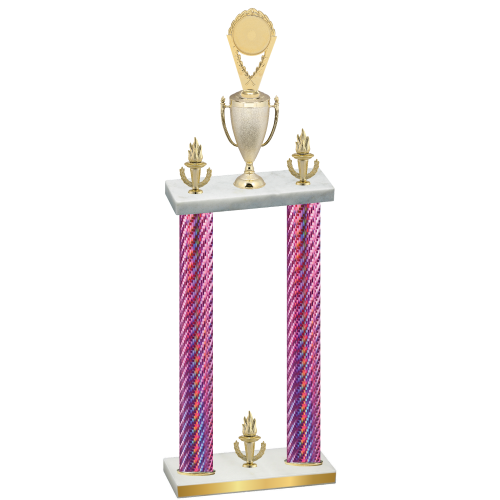 Double Pink Carbon Fiber Victory Insert Trophy