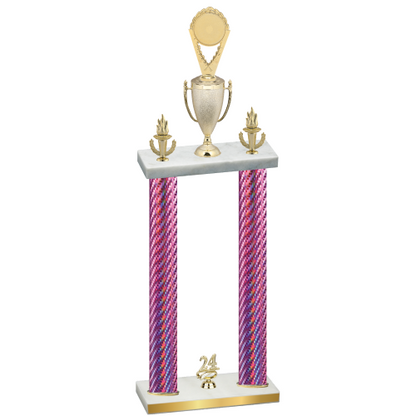 Double Pink Carbon Fiber Year Insert Trophy