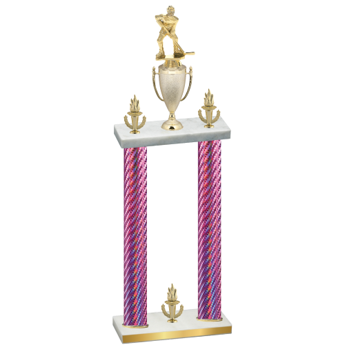 Double Pink Carbon Fiber Victory Hockey Trophy