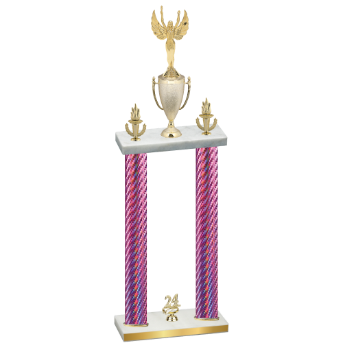 Double Pink Carbon Fiber Year Victory Trophy