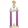 Double Pink Carbon Fiber Victory Basketball Trophy