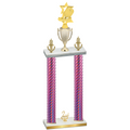 Double Pink Carbon Fiber Second Place Pickleball Trophy