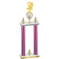 Double Pink Carbon Fiber Victory Pickleball Trophy
