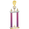 Double Pink Carbon Fiber Second Place Pickleball Trophy
