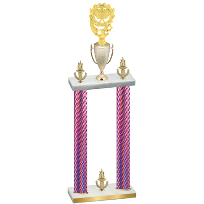 Double Pink Carbon Fiber Victory Pickleball Trophy