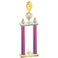 Double Pink Carbon Fiber Second Place Pickleball Trophy