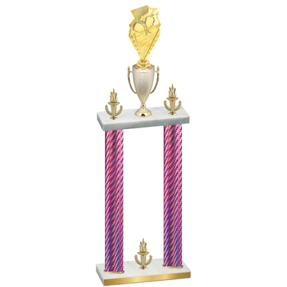 Double Pink Carbon Fiber Victory Pickleball Trophy