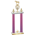 Double Pink Carbon Fiber First Place Horses Trophy