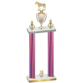 Double Pink Carbon Fiber Year Horses Trophy