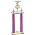 Double Pink Carbon Fiber First Place Cars Trophy