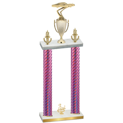 Double Pink Carbon Fiber Third Place Cars Trophy