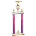Double Pink Carbon Fiber Year Cars Trophy