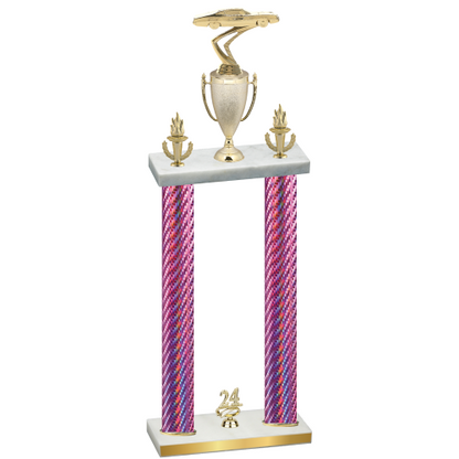 Double Pink Carbon Fiber Year Cars Trophy