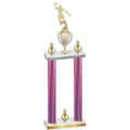 Double Pink Carbon Fiber Victory Basketball Trophy