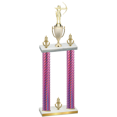 Double Pink Carbon Fiber Victory Archery Trophy