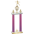 Double Pink Carbon Fiber Second Place Skater Trophy