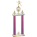 Double Pink Carbon Fiber Year Skater Trophy
