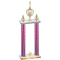 Double Pink Carbon Fiber First Place Chess Trophy