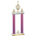Double Pink Carbon Fiber Year Chess Trophy