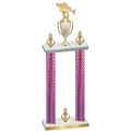 Double Pink Carbon Fiber Victory Fishing Trophy