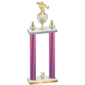 Double Pink Carbon Fiber Year Fishing Trophy