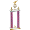 Double Pink Carbon Fiber First Place Fishing Trophy