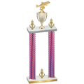 Double Pink Carbon Fiber Victory Fishing Trophy