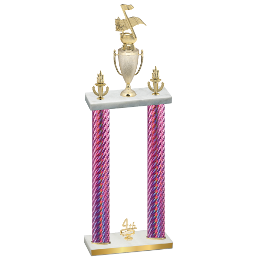 Double Pink Carbon Fiber Fourth Place Music Trophy
