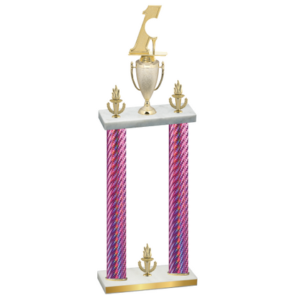 Double Pink Carbon Fiber Victory Golf Trophy