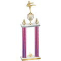 Double Pink Carbon Fiber First Place Karate Trophy