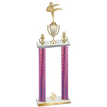 Double Pink Carbon Fiber Fourth Place Karate Trophy