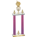 Double Pink Carbon Fiber Victory Baseball Trophy