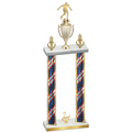 Double Flag USA Second Place Soccer Trophy