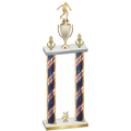 Double Flag USA Year Soccer Trophy