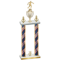Double Flag USA Year Soccer Trophy