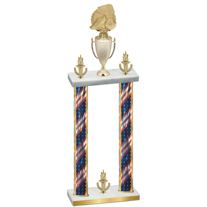 Double Flag USA Victory Soccer Trophy