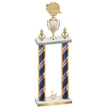Double Flag USA Second Place Running Trophy