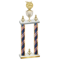 Double Flag USA Victory Bowling Trophy