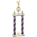 Double Flag USA Second Place Volleyball Trophy