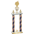 Double Flag USA First Place Volleyball Trophy