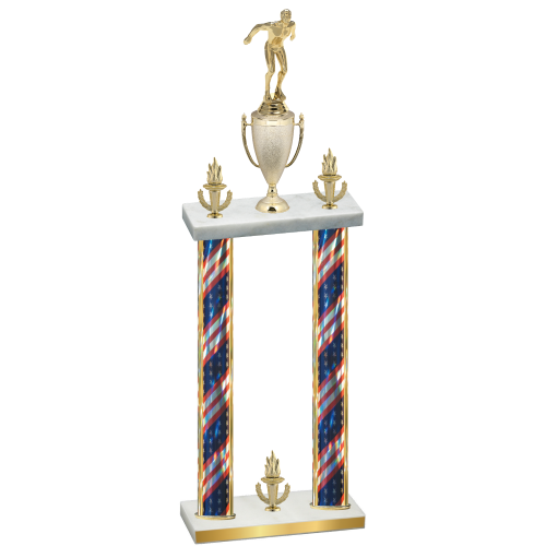 Double Flag USA Victory Swimming Trophy